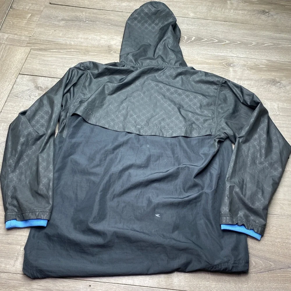 Nike Jacket UNC Tar Heels Men Med Black‎ Blue Windbreaker Pullover Quarter Zip
